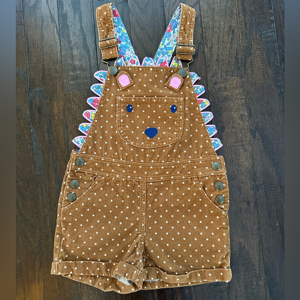 Mini Boden Hedgie Cord Overalls, size 5/6